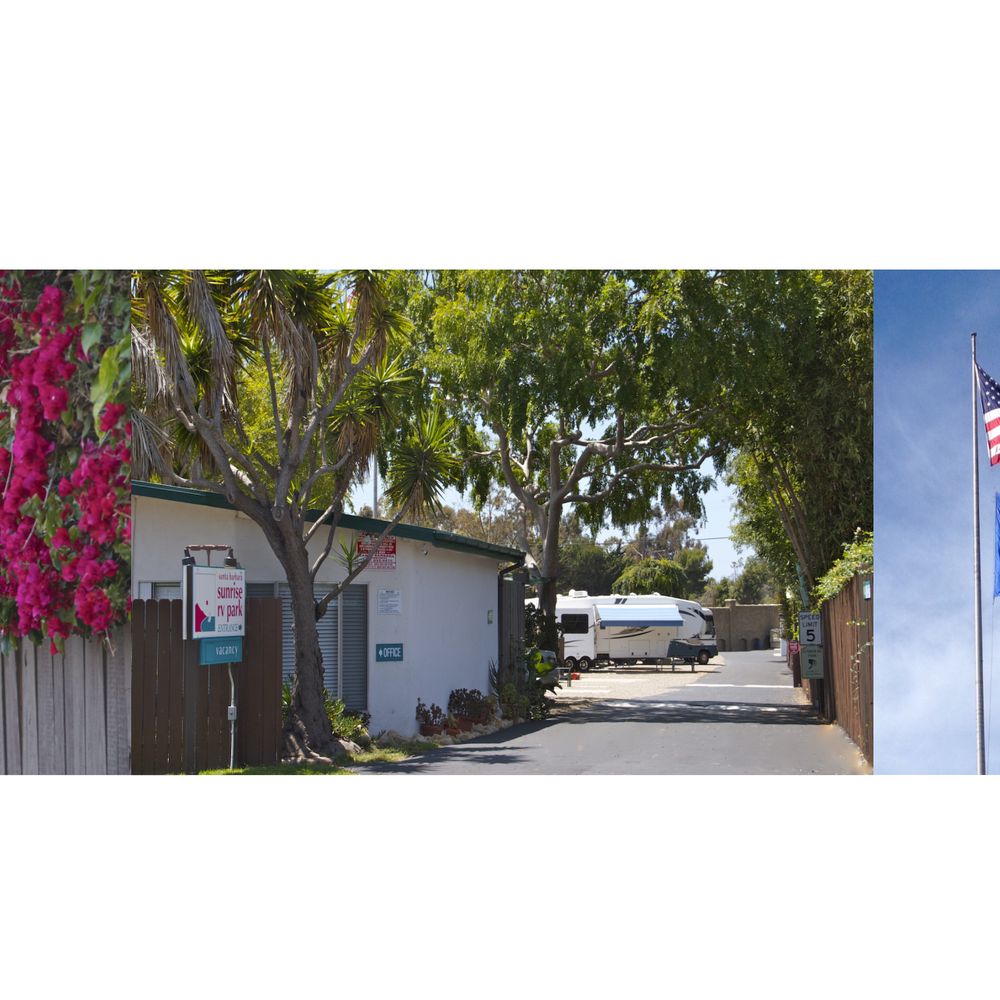 Tropical Gardens Mobile Home Park vintage trailer community in Santa Barbara, showcasing renovated mobile homes